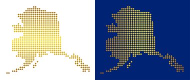 Altın nokta Alaska harita