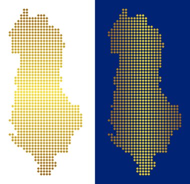 Altın soyut Arnavutluk Haritası