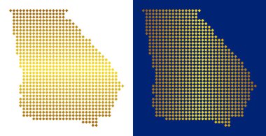 Altın nokta Amerikan devlet Gürcistan Haritası