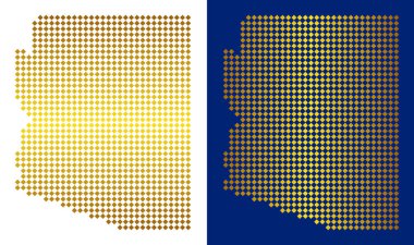 Altın noktalı Arizona Üniversitesi harita