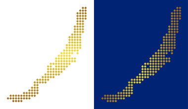 Altın soyut Baykal Gölü harita