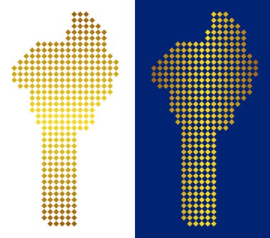 Altın noktalı Benin Haritası