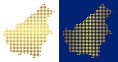 Altın nokta Borneo Adası Haritası