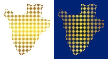 Altın nokta Burundi Haritası