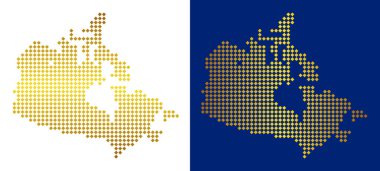 Altın soyut Kanada harita