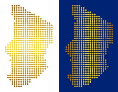 Altın soyut Çad Haritası