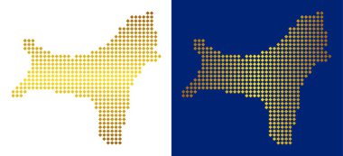 Altın soyut Christmas Adası Haritası