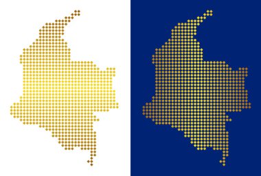 Altın soyut Kolombiya Haritası