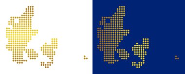 Altın soyut Danimarka harita