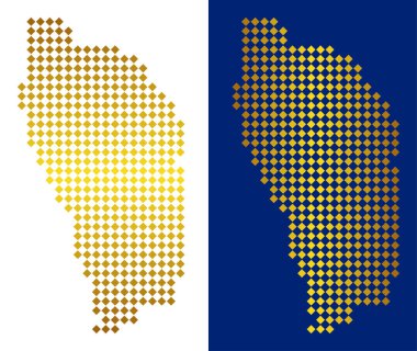 Altın nokta Dominica Ada Haritası