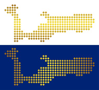 Altın Grand Cayman Adaları'ndaki harita noktalı