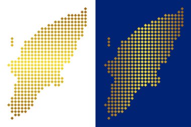 Altın nokta Yunan Rodos Adası Haritası