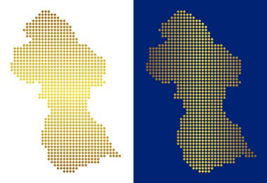 Altın nokta Guyana Haritası