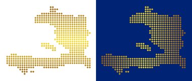 Altın noktalı Haiti Haritası