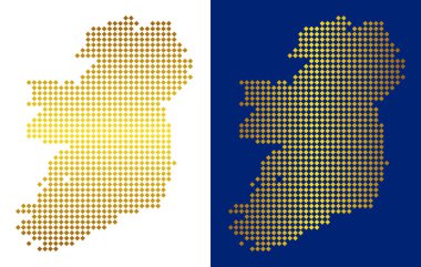 Altın nokta İrlanda ada Haritası