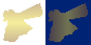 Altın noktalı Jordan Map