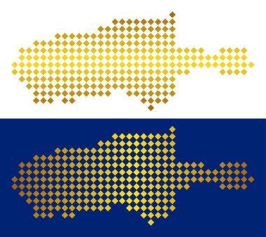 Kanguru Adası Haritası altın noktalı