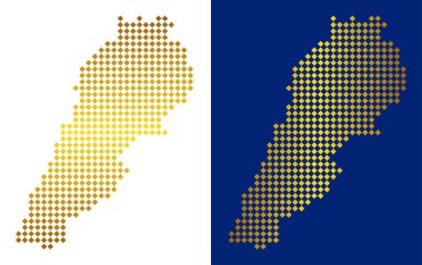 Altın nokta Lübnan harita