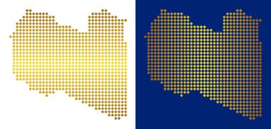 Altın soyut Libya Haritası