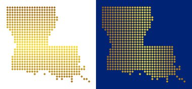 Altın nokta Louisiana Devlet harita