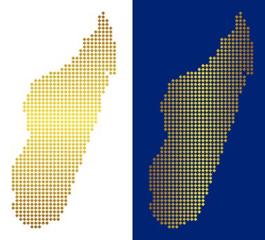 Altın nokta Madagaskar Adası Haritası