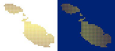 Altın Malta Island harita noktalı