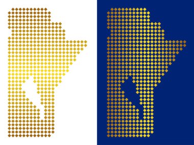 Altın Manitoba Eyaleti harita noktalı