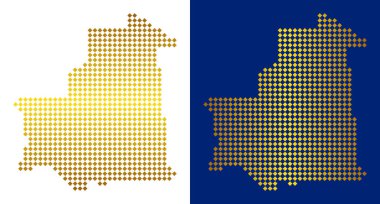 Altın noktalı Moritanya Haritası