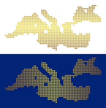 Altın Akdeniz harita noktalı