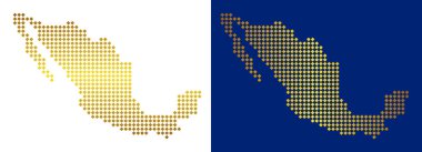 Altın soyut Meksika harita