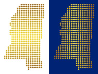 Altın nokta Mississippi devlet harita