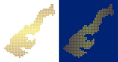 Altın soyut Monako Haritası