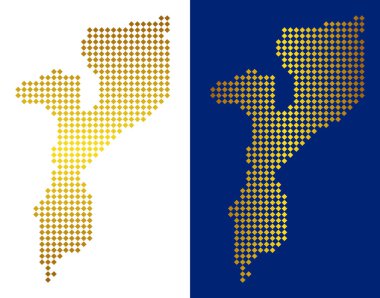 Altın nokta Mozambik Haritası