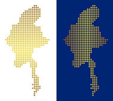 Altın nokta Myanmar Haritası