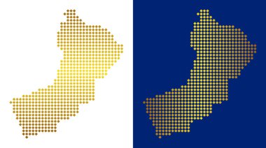 Altın noktalı Umman Haritası