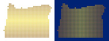Altın nokta Oregon State harita