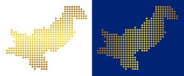 Altın soyut Pakistan Haritası