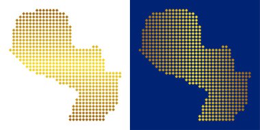 Altın nokta Paraguay Haritası