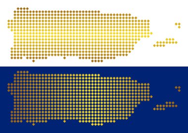 Altın Puerto Rico harita noktalı