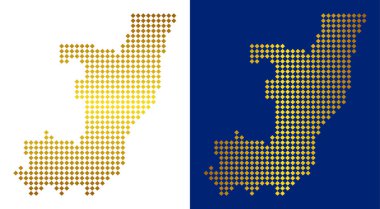 Altın nokta Cumhuriyeti Kongo Haritası