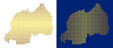 Altın nokta Ruanda Haritası