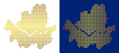 Altın nokta Seoul şehir haritası