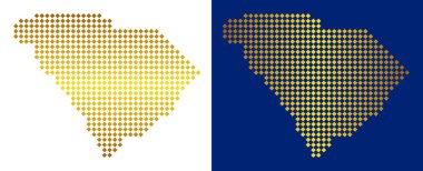 Altın soyut Güney Carolina eyalet harita