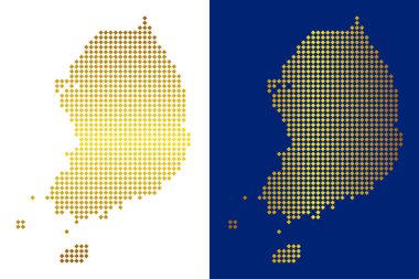 Altın nokta Güney Kore Haritası