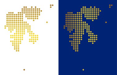 Altın nokta Svalbard ada Haritası