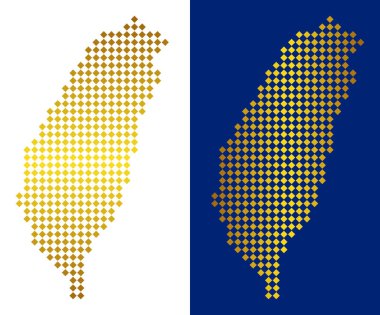 Altın nokta Tayvan ada Haritası