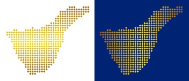 Golden soyut Tenerife İspanya ada Haritası