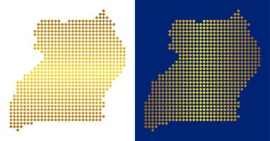 Altın nokta Uganda Haritası