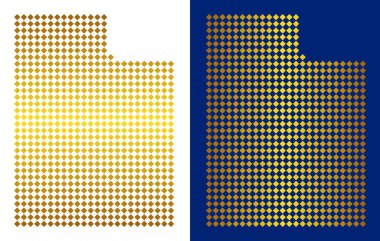 Altın nokta Utah State harita