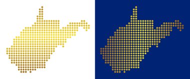 Golden West Virginia devlet harita noktalı